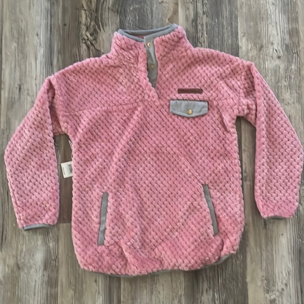 Simply Southern Girl’s Youth Large Pink Pullover NWT